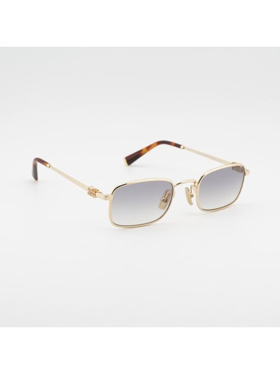 Miu Miu MUA53S 5AK04O Sunglasses Gold Rectangle Frame, Grey Gradient Lenses main image 10